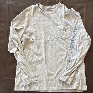 Vineyard Vines Heather Gray Long Sleeve Tee L